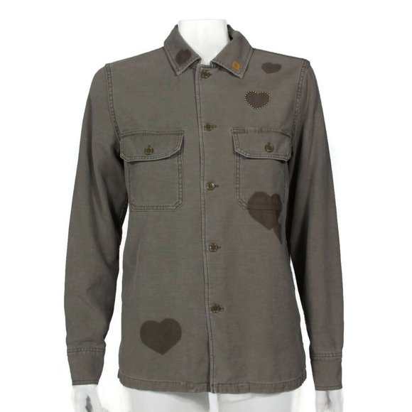 New The Golden State Remi Relief Japan Heart Button Up Shirt Top sz S NWT /954 - Picture 1 of 6